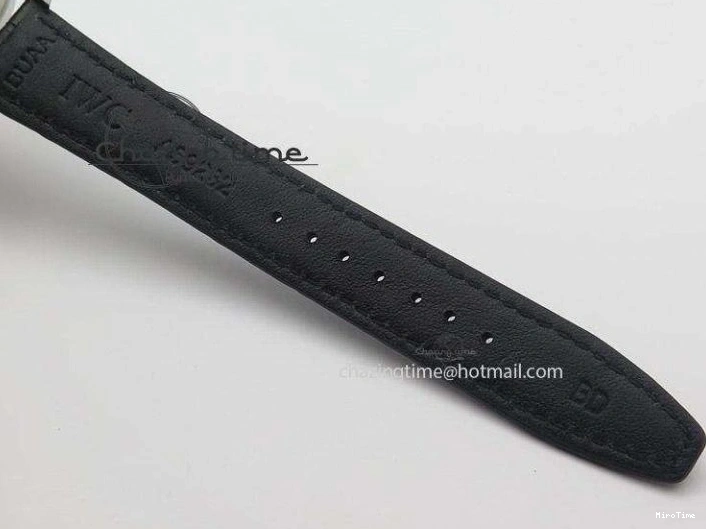 MIROTIME 0513 Youthful Pilot Spitfire 3878 Chrono BP Gray Dial SS On Black Leather Strap A 7368